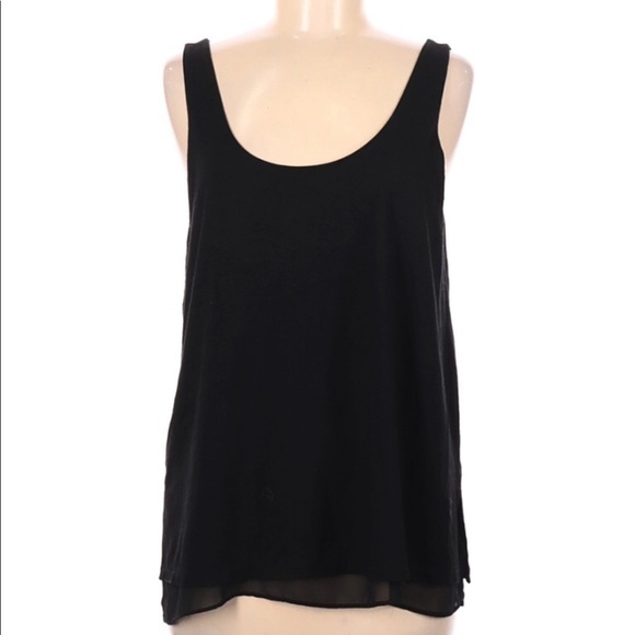 Ann Taylor size medium black tiered dressy top - Picture 2 of 5